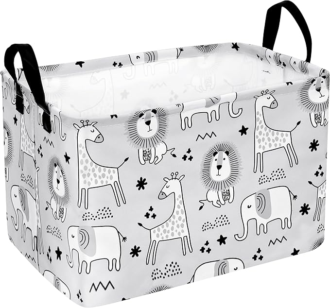 MAIZMZ Kids Storage Basket Baby Foldable Toys Organizer Bins Decorative Gifts Bakset Waterproof Nursery Hamper Women Storage Cube Kids Laundry Basket for Home/Dorm/Kitchen/Pet/Office/Closet/Shelf/