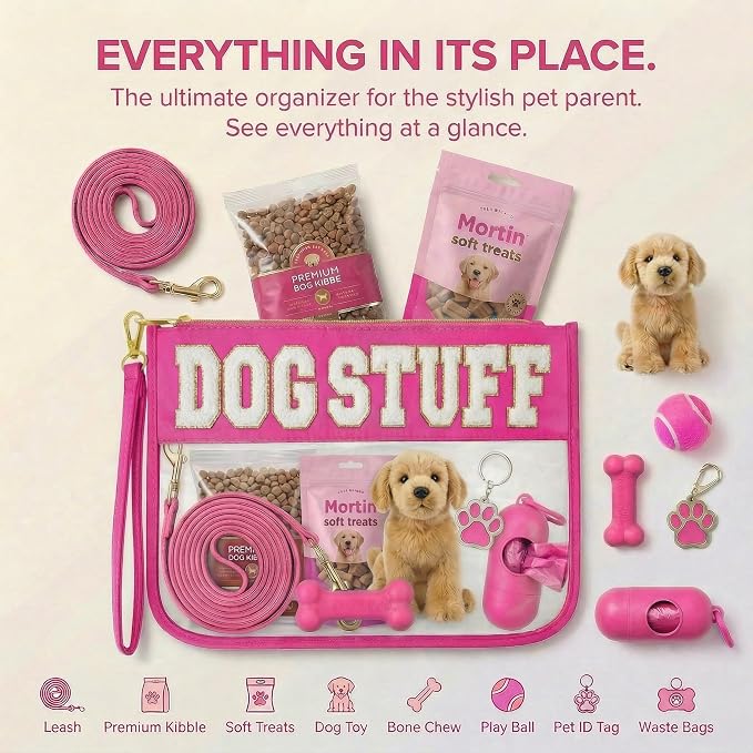 Dog Mom Gifts for Women Travel Bag Stuff Carrier Gifts Bag for Dog Lovers Food Storage Pouch Organizer Bag