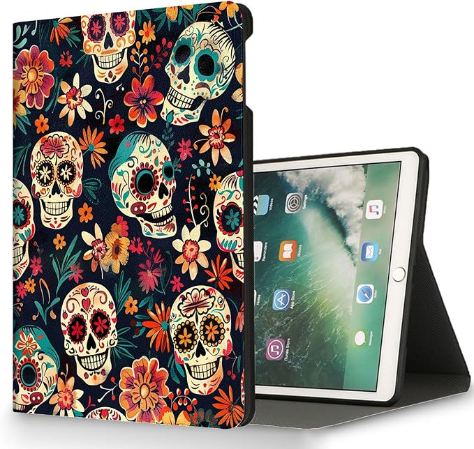 for Samsung Galaxy Tab A 10.1 2019 Model T510/T515/T517 Tablet Case,Auto Wake/Sleep,Adjustable Stand Protective Cover - Watercolor Mushroom Frog