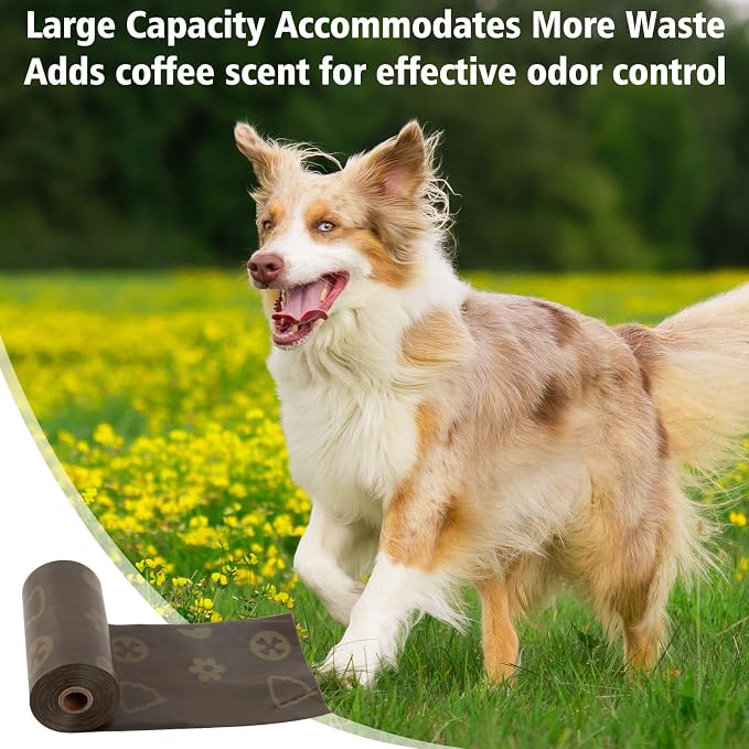 Dog Poop Bags with Dispenser 18 Rolls 270 Count Pet Waste Bags Strong Thick | Coffee Scented Waste Bags, Leak Proof , Portable