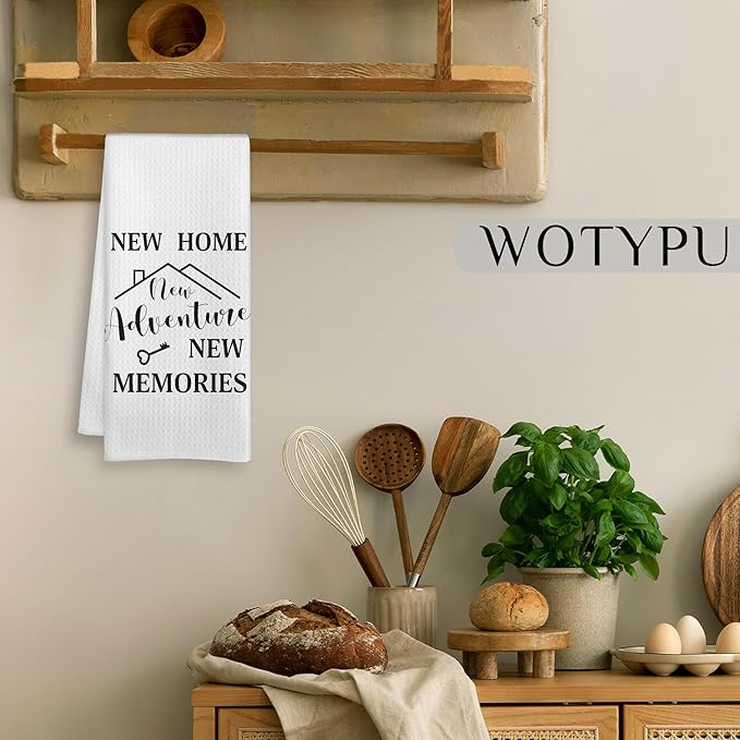 New Home Decor Kitchen Towels, Housewarming Gifts New Home Dish Tea Towel for Kitchen Decor, Homeowner Gifts Hand Towels for Bathroom, 16x24 Inch