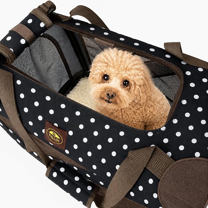 Pet Life ® Vista-View 360 Degree Zippered and Collapsible Soft Folding Pet Dog Crate Travel Dog Kennel with Zippered Entrances
