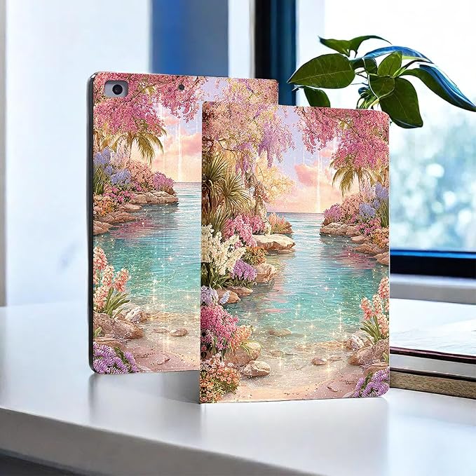 for Microsoft Surface Pro 11/10/9-13" 2024/2022 Tablet Case,Auto Wake/Sleep,Adjustable Stand Protective Cover - Dream Flower Sea
