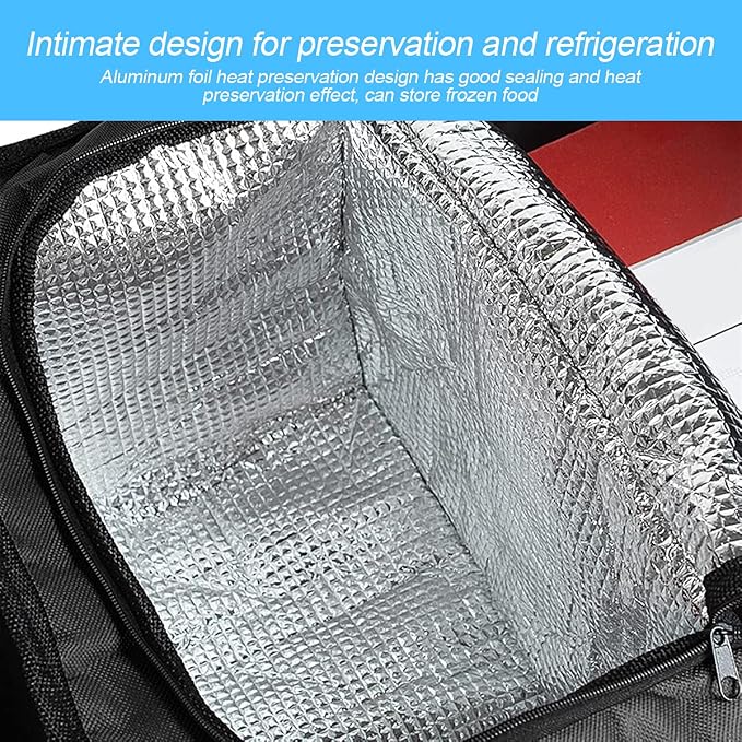 8sanlione Car Trunk Organizer, 3 Compartments, Insulated Section, Black | For sedans, SUVs, vans, woven fabric shell, side grips, light-item sorting, wipe-clean care, automotive interior accessories