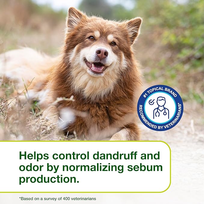 Douxo S3 SEB Shampoo, Contains 0.5% Ophytrium, Odor Control & Seboregulating, for Oily to Flaky Skin, Seborrhea, for Dogs and Cats, 6.7 fl. oz. (200mL)