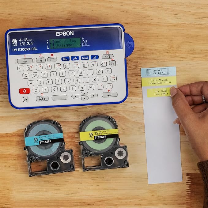 LABELWORKS Epson LW-K200PX-DBL Keyboard Label Maker - Dark Blue