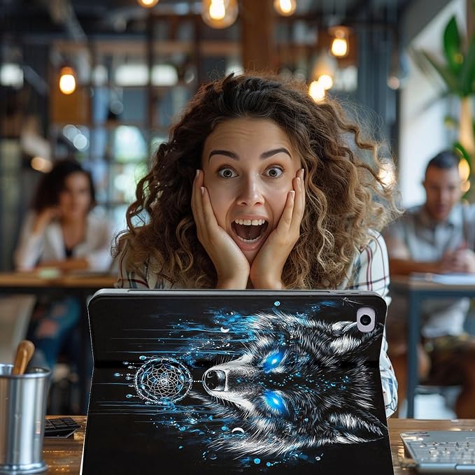 for Microsoft Surface Go 4/3/2/1-10.5" 2021 Tablet Case,Auto Wake/Sleep,Adjustable Stand Protective Cover - Wolf