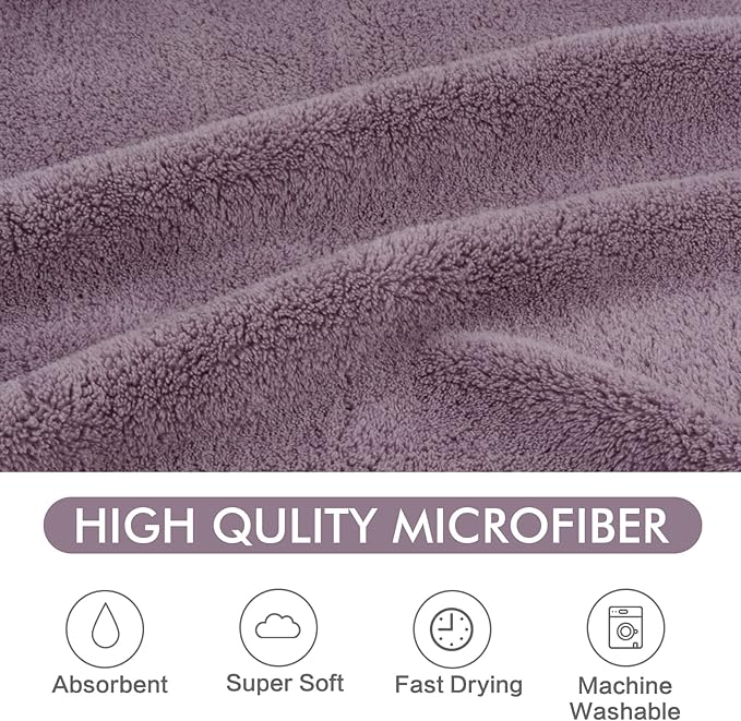 KinHwa Dog Towel Super Absorbent Pet Bath Towel Microfiber Dog Drying Towel for Small, Medium, Large Dogs and Cats 30inch x 50inch Purple
