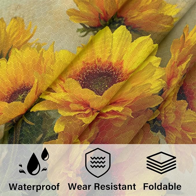 TropicalLife Sunflower Floral 6 Set Compression Packing Cubes | Compressible Expandable Luggage Suitcase Organizer Bags Space Saver Bags for Carry on