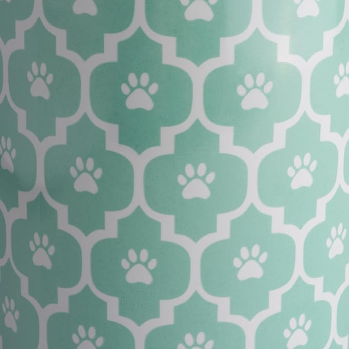 Bone Dry Lattice Pet Treat Jar with Bamboo Lid, Dishwasher Safe, Canister, 4x6.5", Aqua