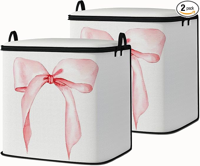 2pcs blanket storage bag for under bed,closet organizers 95L | clothing sweater sheet bedding comforter duvet quilt pillow toy storage bags with lids,dorm room essentials for containers