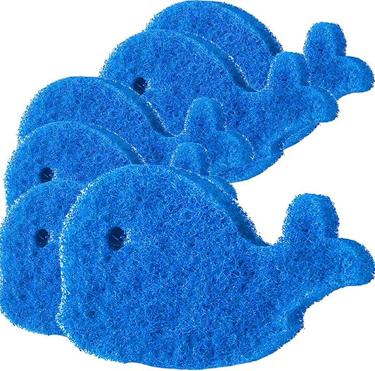 Pet Hair Remover for Laundry, 6PCS Reusable Dog & Cat Hair Remover Tool - Removes Pet Fur, Hair, Lint, Dander from Clothes &Washing Machine. (Blue, Dolphin)