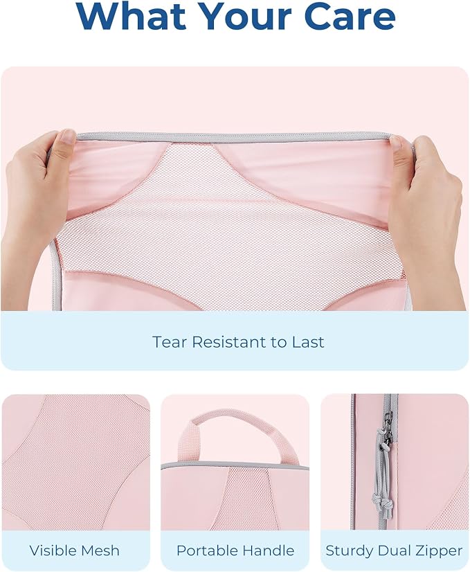 Bagsmart Compression Packing Cubes, Travel Bag Cruise Ship Essentials | Lightweight, Compressible Suitcase Organizer Set fit Standard Carry-On & Checked Luggage, 6 Set, 14 Set Washable Packing Bags