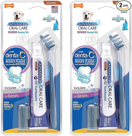 Nylabone Advanced Oral Care Senior Dog Dental Kit Small Dog