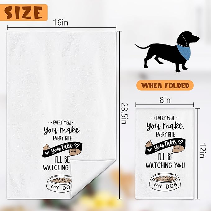 Bonsai Tree Dog Kitchen Towels Set of 4, Dog Mom Gifts for Women, Funny Cute Housewarming Dish Tea Hand Towels for Housewarming Gifts Kitchen Decor