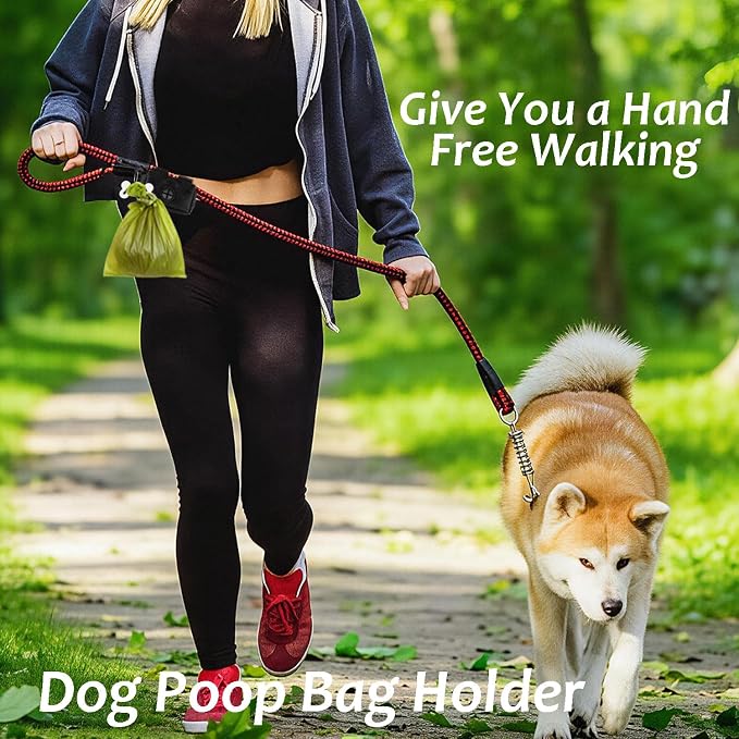 Dog Poop Bag Holder for Waste Bags Dispenser Leash Pet Waste Bag Carrier Hand Free Walking Holder,1PC White Holders