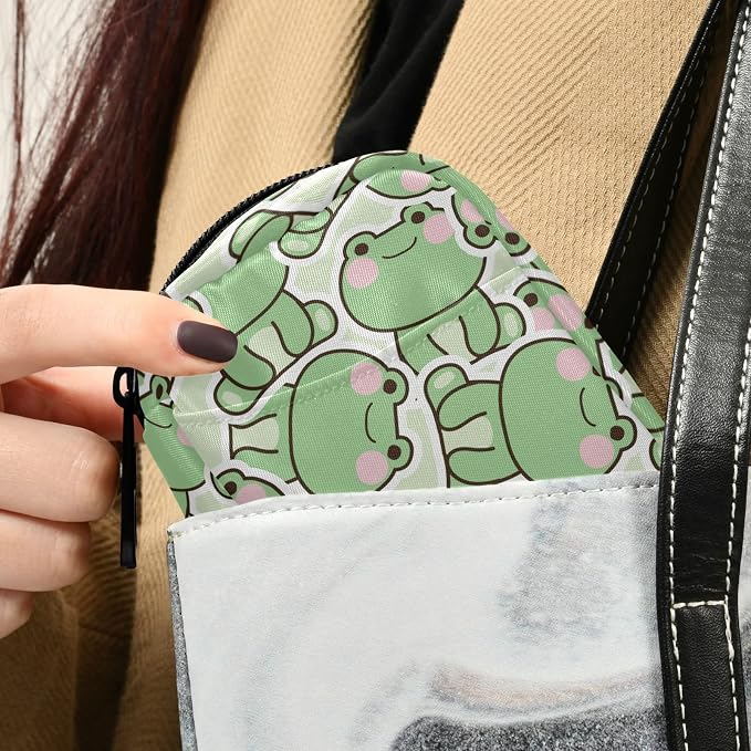 Pill Case 7 Day Pill Organizer Cute Frog Animal Travel Pill Case Portable Weekly Pill Box Bag Container Vitamin Supplement Holder with Zipper for Family Business