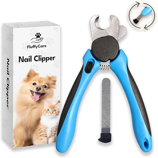 LED Dog Nail Clipper with Light & Safety Guard, Professional Pet Nail Trimmer with Quick Sensor, Extra Sharp for Thick Nails, for Large & Small Dogs and Cats (Medium-Large Without LED)