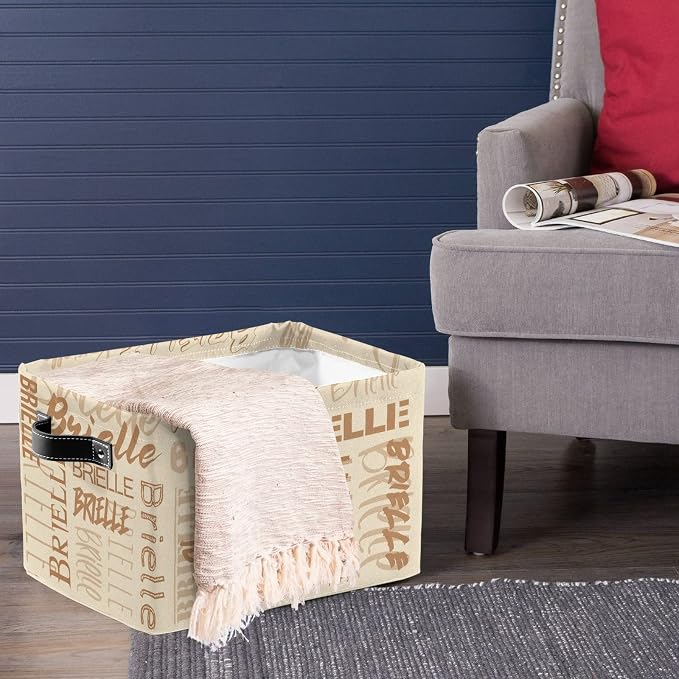 Personalized Storage Bins with Name Custom Kids Storage Basket Cubes Organizer with Handles for Organizing Boys and Girls Toys Shelf Closet Nursery Baskets Boxes, 1 Pack