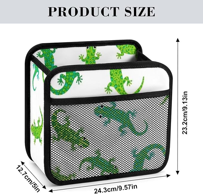 Car Seat Back Organizer Hanging Storage Bag for Backseat, Cute Animals | Lizards, Pu Leather Auto Storage Organizer with Mesh Pockets, Waterproof and Leakproof