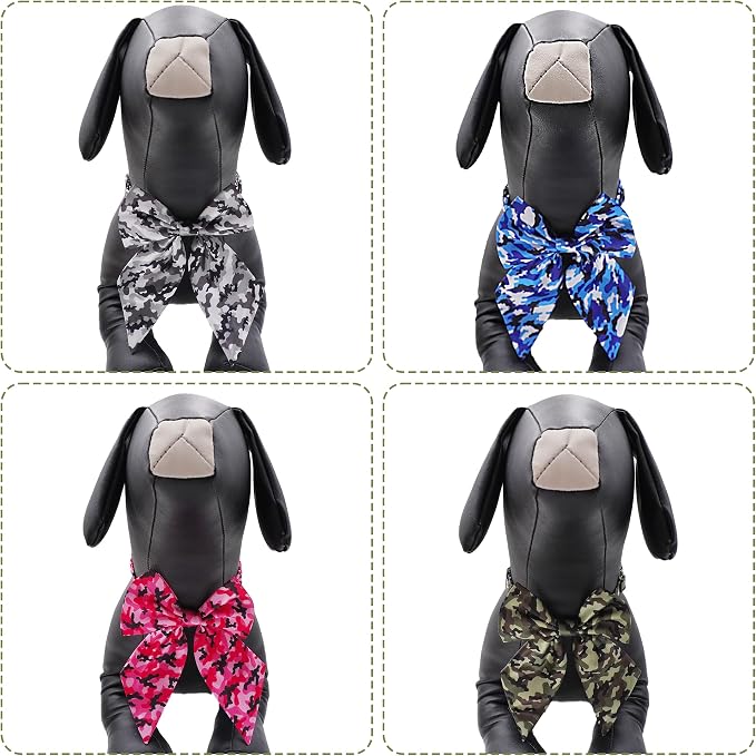 PET SHOW 10 Pack Camo Sailor Dog Bowties for Small Dogs