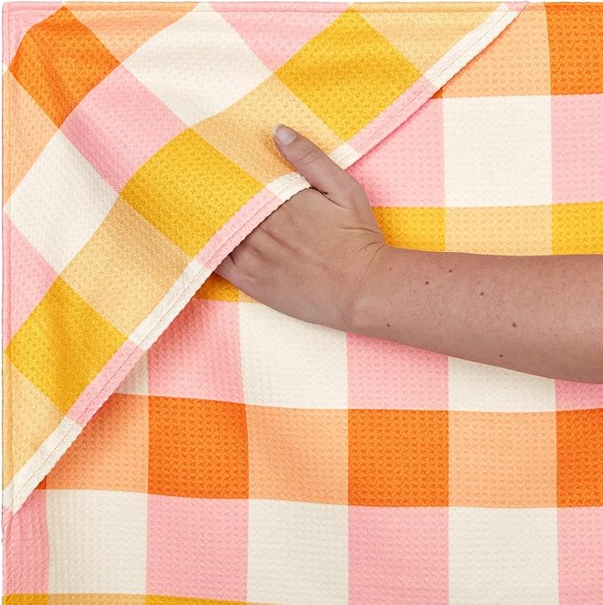 Dock & Bay Pet Towel - Super Absorbent & Quick Drying Dog Towels with Bag - 100% Recycled - Rhubark & Custard, Medium (90x50cm, 35x19)