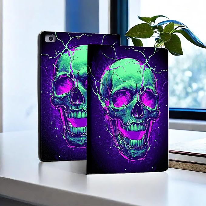 for Microsoft Surface Pro 11/10/9-13" 2024/2022 Tablet Case,Auto Wake/Sleep,Adjustable Stand Protective Cover - Skull