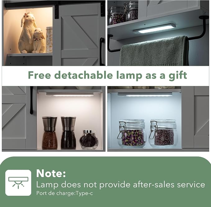 23" Bathroom Wall Cabinet with Sliding Door, Towel Bar & LED Light | 3-Tier Adjustable Shelves, Rechargeable Motion Light and Space-Saving Over-Toilet Storage for Bathroom, Laundry Room, Kitchen