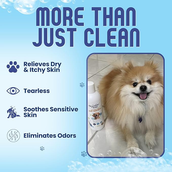 Organic Dog Shampoo - Puppy Oatmeal Shampoo for Itchy Skin Relief - Hypoallergenic for Sensitive Skin, for Groomers & Professionals, Made in USA, 1 Gallon (Vanilla Ice Cream)