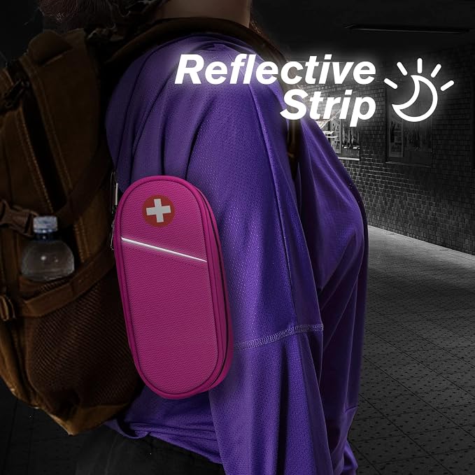 SITHON EpiPen Medical Carrying Case Insulated Medication Organizer Bag | Emergency Medical Travel Pouch Holds 2 EpiPens, Asthma Inhaler, Anti-Histamine, Auvi-Q, Allergy Medicine Essentials