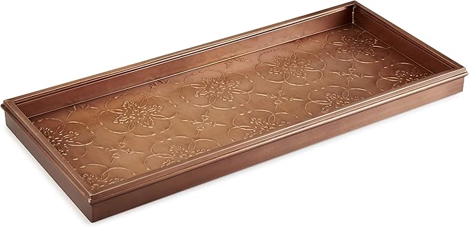 Good Directions 204VB Medallions Tray, Plants, Pet Bowls, and More Boots, Shoes, Storage, and More, Copper Large