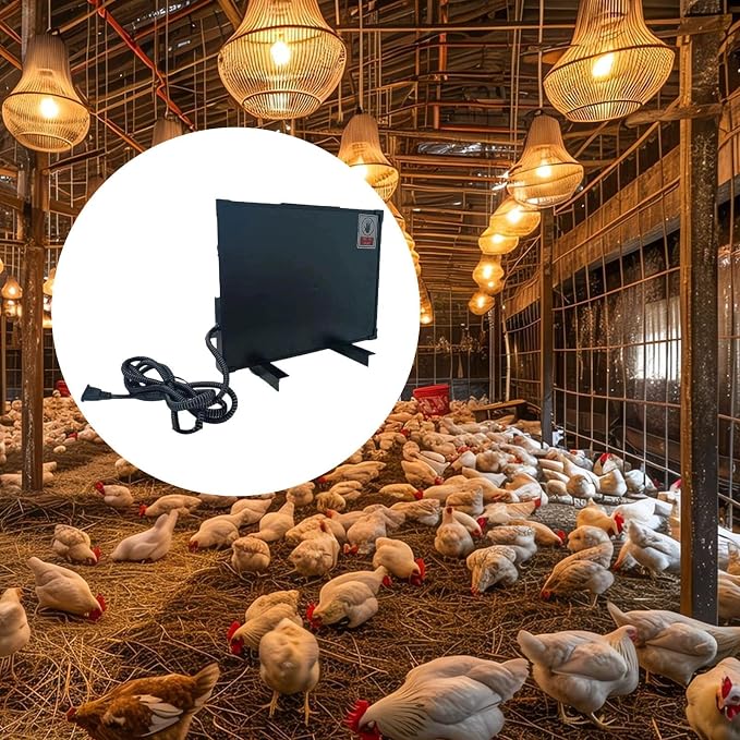 Chicks Heater Chicken Coop Heater Heating Plate Warmer Pet Warming Device Stainless Steel Stable Stand Portable Suitable for Barns Winter Use