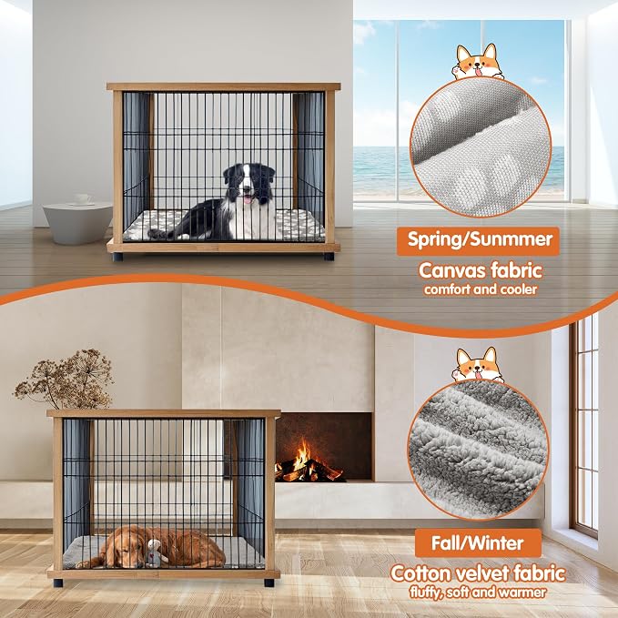 BALAPET Washable Dog Crate Pan Cover, Soft Plush Velvet Liner for Dog Crate Tray Fitted Cover for Pet Crate Pan 36 x 23 Inch,Reusable Pan Cover Only(36.2x23.6in)