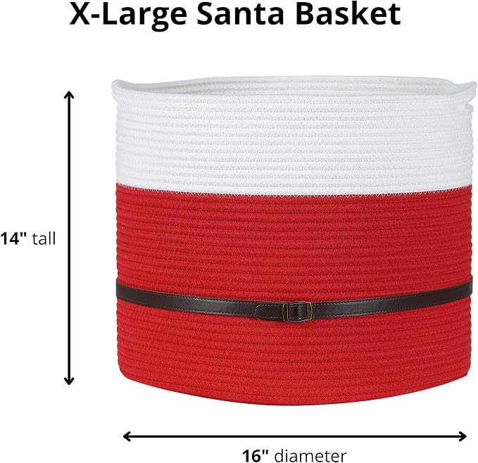 Midlee Christmas Santa Rope Basket (X-Large)