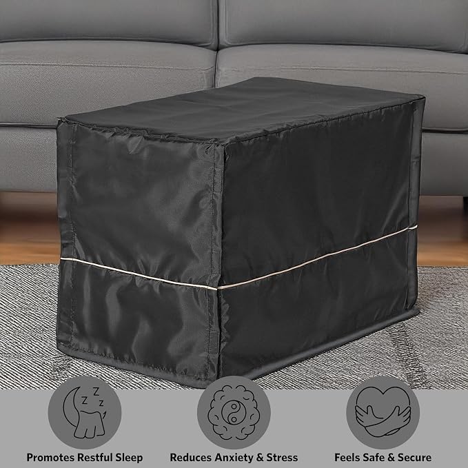 MidWest Homes for Pets XS Double Door iCrate Starter Kit, 22-inch Dog Crate Bundle for Extra-Small Dogs, Includes Cage, Pet Bed, 2 Bowls and Privacy Cover