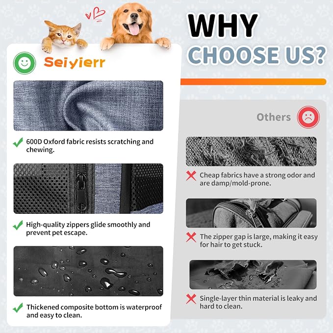 Seiyierr Dog Playpen, Portable Pet Play Pen Foldable Carrying Case, Puppy Pens Outsid for Small Cat Indoor/Outdoor, Removable Mesh Shade Cover