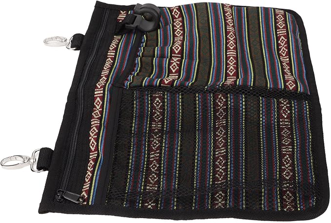Dog Cage Storage Bag, Washable Cat Cage Hanging Storage Bag for Pets, Canvas Pet Organizer with Multiple Pockets and Dual Hooks for Dog Crate Accessories