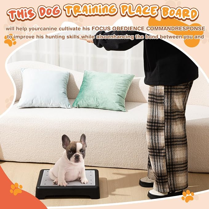 2 Pcs Dog Training Platform Dog Place Board with Non-Skid Surface, Portable Agility Platform, Puppy Training Stand Equipment Suitable for Small, Medium Dogs (Not for Large Dog)