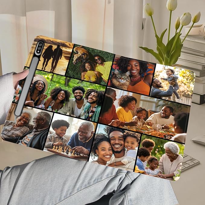 Custom Photo Personalized Flip Case for Samsung Galaxy Tab S7 11 inch(2020),Model Code: SM-T875/T876B, Samsung Galaxy Tablet Customized Picture Text Leather Stand Cover Protective Case