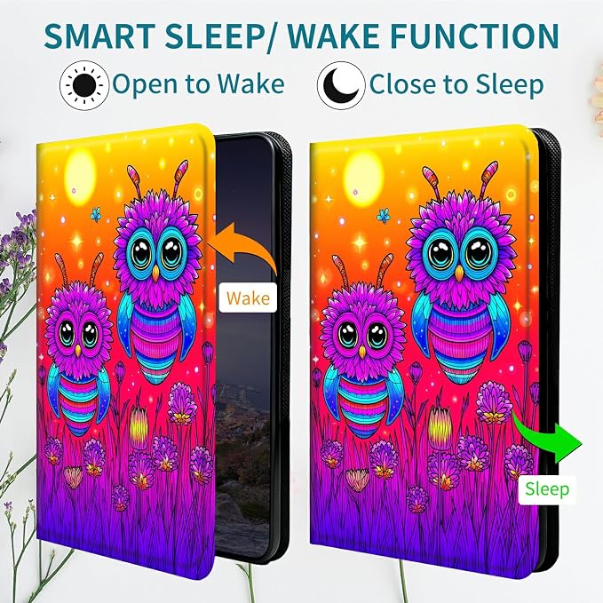 Case for Samsung Tab A11+ Plus 2026/Galaxy A9 Plus 11" 2024, 360 Degree Rotating Stand with Multi-Angle Vertical & Horizontal Viewing Shockproof Protective Shell for Women Men, Honey Sunset