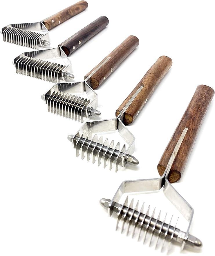 Pet Grooming Tool - Undercoat Rake for Cats & Dogs - Premium Trimmer Coat King Blade - Safe Dematting Comb for Easy Mats & Tangles Removing - No More Nasty Shedding and Flying Hair (16 Blade)