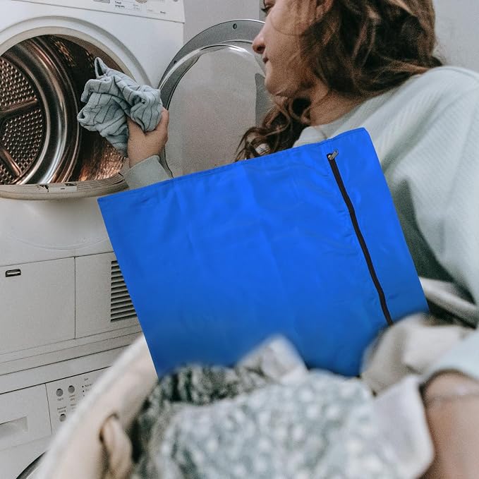 Ciieeo Pet Laundry Bag for Dog Clothes, Blue Mesh Washing Bag S Size, Anti-tangle and Deformation Resistant, Machine Washable Storage Organizer for Pet Apparel and Travel