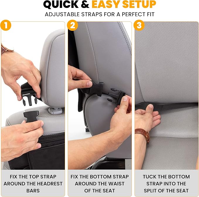 EcoNour Car Kick Mats Back Seat Protector