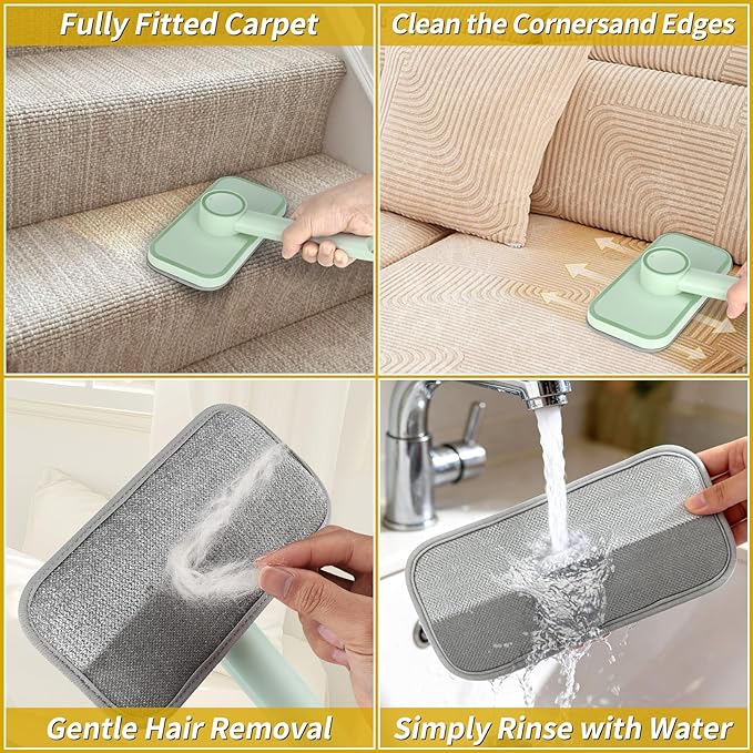 Rundik Pet Hair Remover – Reusable Lint Remover for Dog and Cat Hair Electrostatic Lint Brush Magic Pet Hair Removal Tool for Clothes, Couch, Carpet, Car, Rugs, Bedding, Fabric Furniture