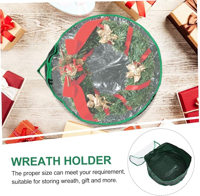 NOLITOY 1pc Christmas Wreath Storage Bag Window Packing Container for Holiday Decorations and Supplies for Organizing Seasonal Decor