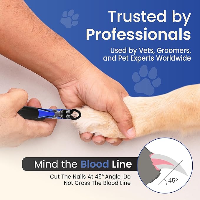 Resco Original Deluxe Dog Nail Clippers - Professional USA-Made Guillotine Trimmer - Heavy Duty Steel for Small to Medium Dogs - Blue