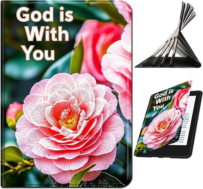 Case for Samsung Galaxy Tab A9+/A9 Plus 11" 2023 (SM-X210/X216/X218) | Slim Leather Smart Cover with Multi-Angle Anti-Slip Stand [Auto Wake/Sleep] Shell for Women Men - Pink Peony
