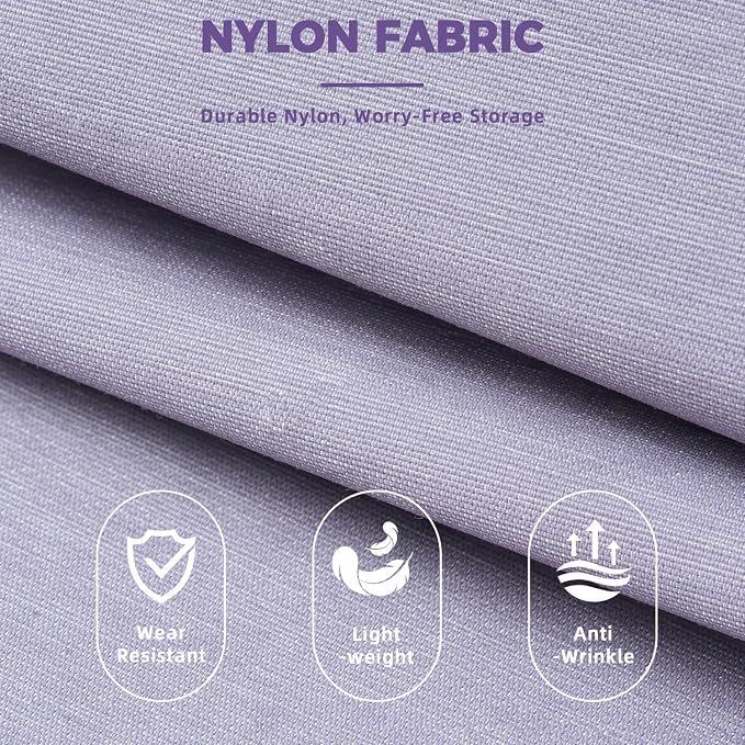 BAGAIL Lightweight Compression Packing Cubes for Travel, 6 Set,Dusty Purple | Salis Nylon Fabric,Anti-Tearing,Save Space,SBS Zippers,Packing List,PVC Tag Pocket,Custom Labels,Visible Mesh,Portable Handel