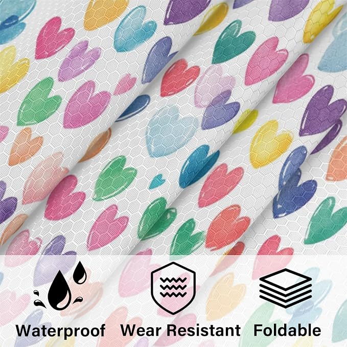 Love Hearts 6 Set Compression Packing Cubes Cute Hearts Expandable Packing Organizer for Travel Accessories Luggage Suitcase Bag