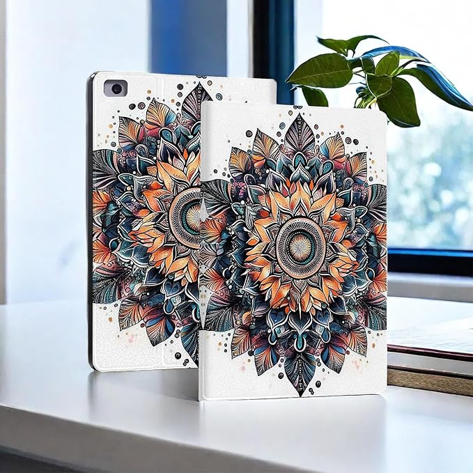 for Microsoft Surface Pro 8-13" 2021 Tablet Case,Auto Wake/Sleep,Adjustable Stand Protective Cover - Mandala Art